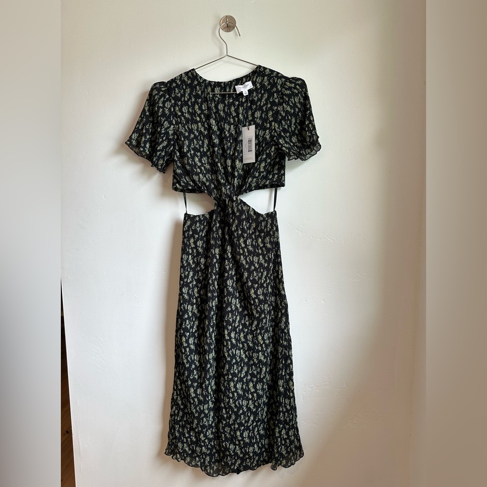 Who What Wear Drew Cutout Twist Midi Dress Ditsy Floral - New With Tags